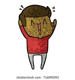 hombre feliz de dibujos animados