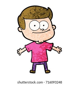 cartoon happy man