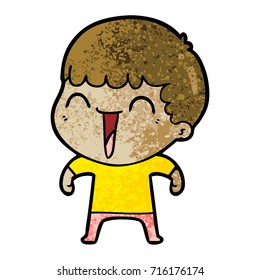 cartoon happy man