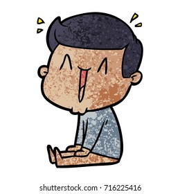 cartoon happy man