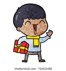 hombre feliz de dibujos animados
