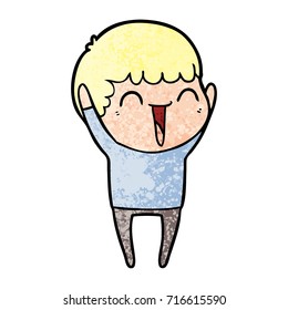 cartoon happy man