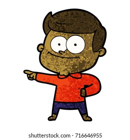 hombre feliz de dibujos animados