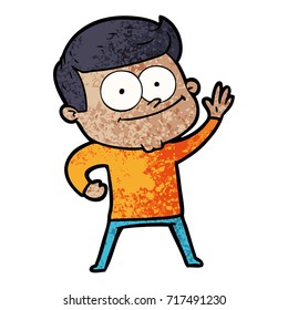 cartoon happy man