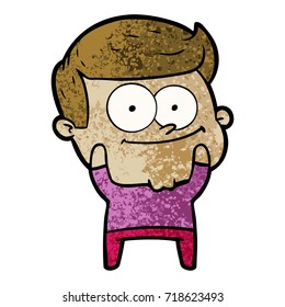 hombre feliz de dibujos animados