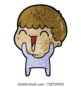 hombre feliz de dibujos animados