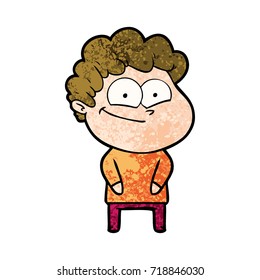 hombre feliz de dibujos animados