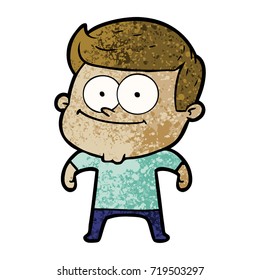 hombre feliz de dibujos animados