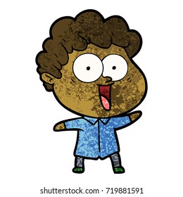 hombre feliz de dibujos animados