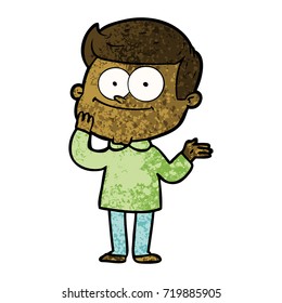 hombre feliz de dibujos animados