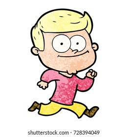 cartoon happy man