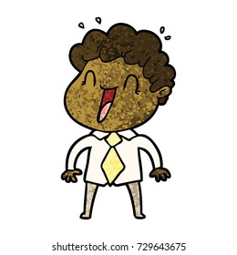 cartoon happy man