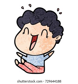 hombre feliz de dibujos animados