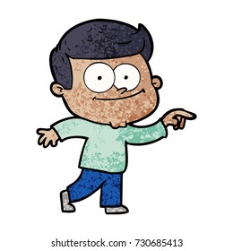 hombre feliz de dibujos animados
