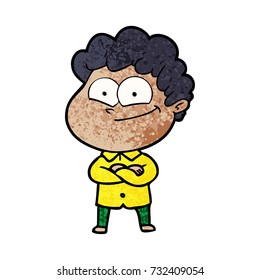 hombre feliz de dibujos animados