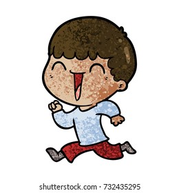 cartoon happy man