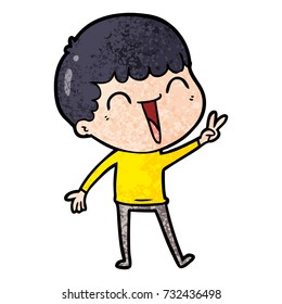 cartoon happy man