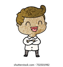 cartoon happy man