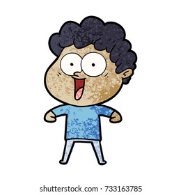 cartoon happy man