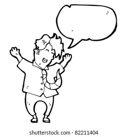 cartoon happy man