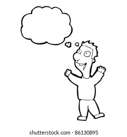 cartoon happy man