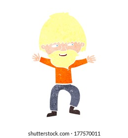 cartoon happy man with beard