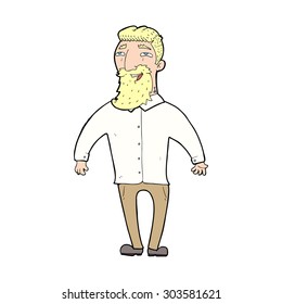 Cartoon-glücklicher Mann mit Bart