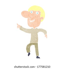 danza del hombre feliz con dibujos animados