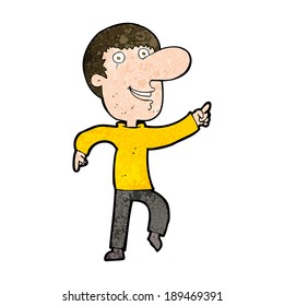 danza del hombre feliz con dibujos animados