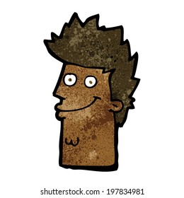 cartoon happy man face