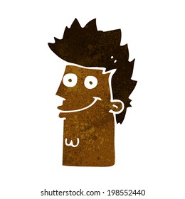 caricatura de cara de hombre feliz