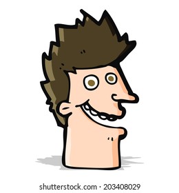 cartoon happy man face