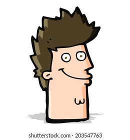 cartoon happy man face