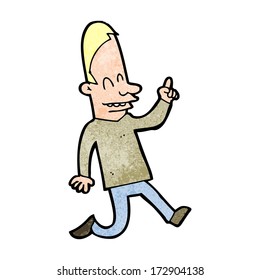 Cartoon-Happy-Mann-Zeiger