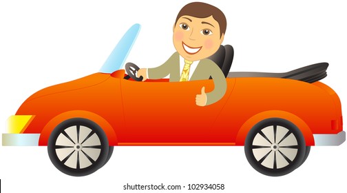 620 Man driving car cabriolet Stock Illustrations, Images & Vectors ...