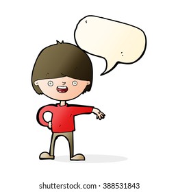 cartoon happy man with speech bubble