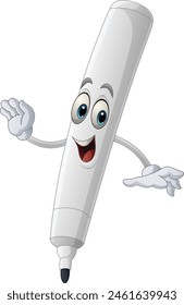 Cartoon happy marker pen character