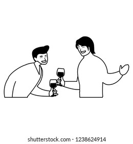 cartoon happy men 
