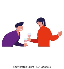 cartoon happy men 