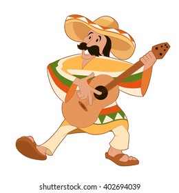 Cartoon happy Mexican