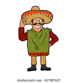 Cartoon happy Mexican