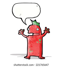 cartoon happy monster