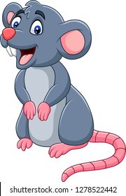 Cartoon happy mouse