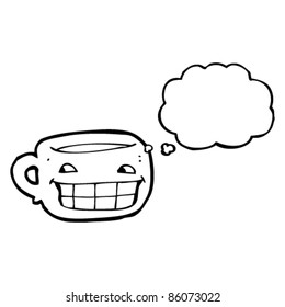 taza de dibujos animados alegres