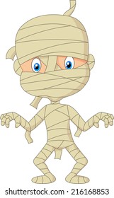 Cartoon happy mummy