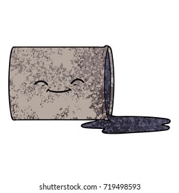 cartoon happy oil drum