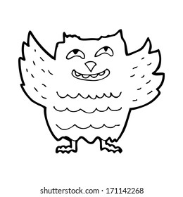 cartoon happy owl