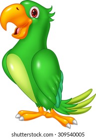 Cartoon happy parrot posing
