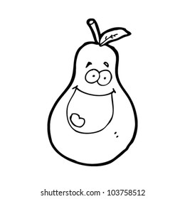 cartoon happy pear