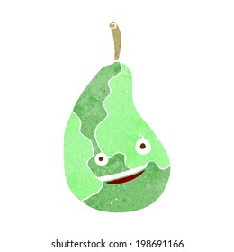 pera feliz de dibujos animados
